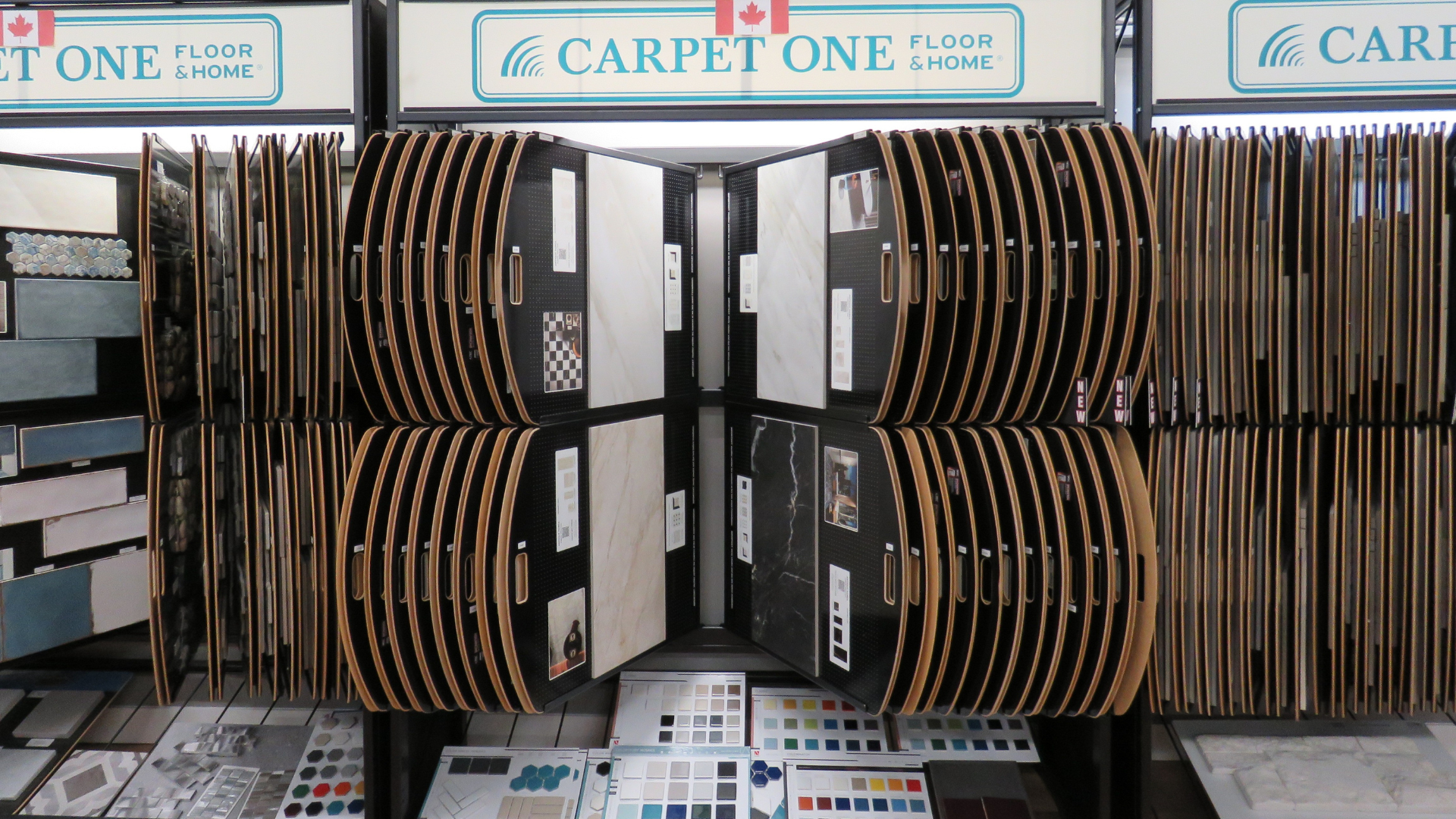 Canadian ceramic and porcelain tile display near Stratford, ON at Larry's Carpet One Floor & Home